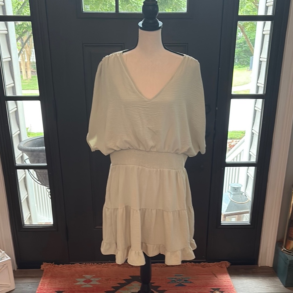 NWT Heyson Light Sage V-Neck Mini Dress